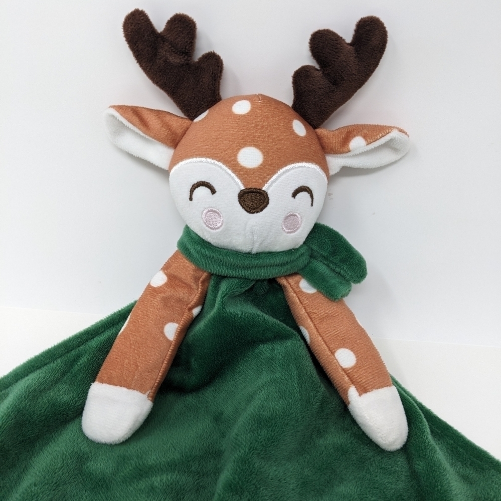 Modern Baby Lovey Deer Reindeer Snuggle Blankie Baby Security Blanket Po…